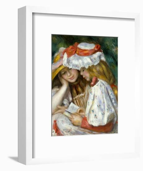 Renoir: Two Girls Reading-Pierre-Auguste Renoir-Framed Premium Giclee Print