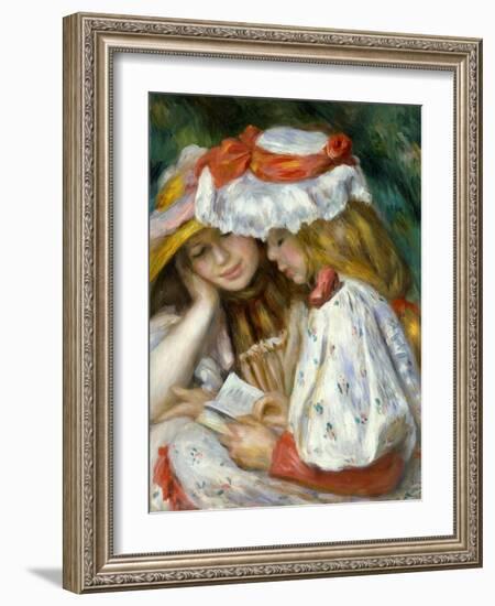 Renoir: Two Girls Reading-Pierre-Auguste Renoir-Framed Giclee Print