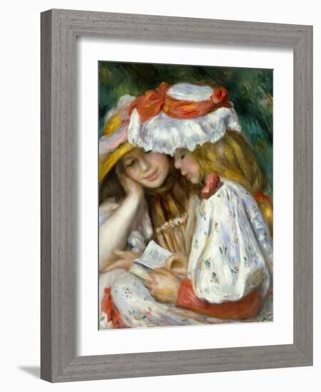 Renoir: Two Girls Reading-Pierre-Auguste Renoir-Framed Giclee Print