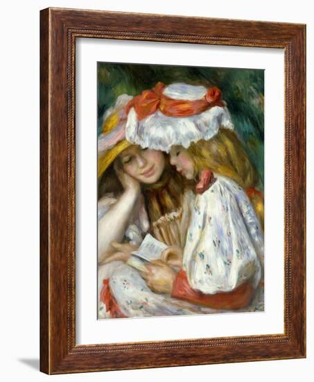 Renoir: Two Girls Reading-Pierre-Auguste Renoir-Framed Giclee Print