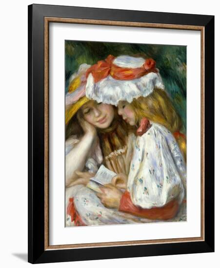 Renoir: Two Girls Reading-Pierre-Auguste Renoir-Framed Giclee Print