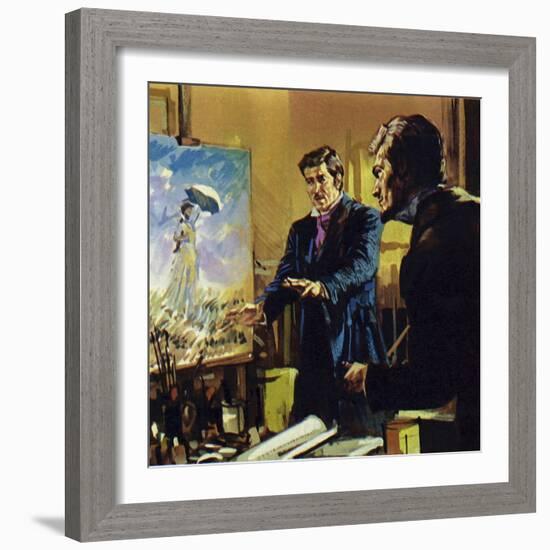 Renoir Worked Alongside His Friend Monet Developing a Style of Painting known as Impressionism-Luis Arcas Brauner-Framed Giclee Print