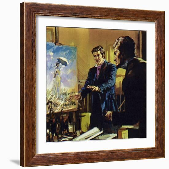 Renoir Worked Alongside His Friend Monet Developing a Style of Painting known as Impressionism-Luis Arcas Brauner-Framed Giclee Print