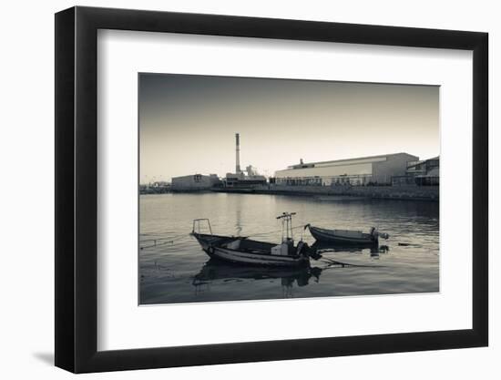 Renovated port now home to shops and cafes, Namal, Tel Aviv, Israel-null-Framed Photographic Print