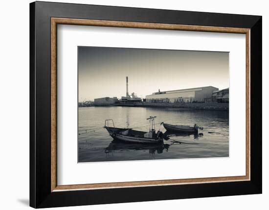 Renovated port now home to shops and cafes, Namal, Tel Aviv, Israel-null-Framed Photographic Print