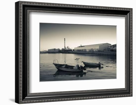 Renovated port now home to shops and cafes, Namal, Tel Aviv, Israel-null-Framed Photographic Print