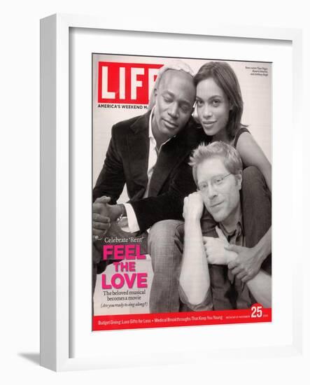 Rent Co-stars Taye Diggs, Rosario Dawson and Anthony Rapp, November 25, 2005-Karina Taira-Framed Photographic Print