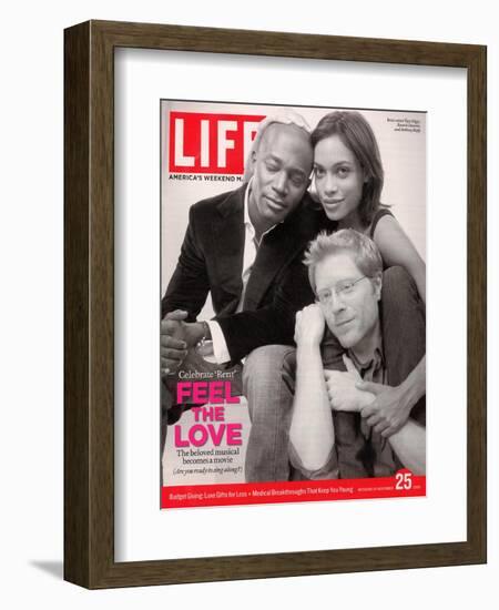 Rent Co-stars Taye Diggs, Rosario Dawson and Anthony Rapp, November 25, 2005-Karina Taira-Framed Photographic Print