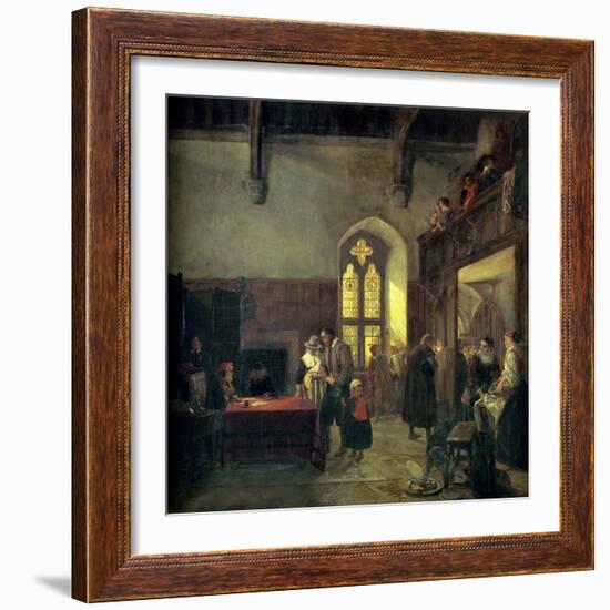 Rent Day at Haddon Hall-John Callcott Horsley-Framed Giclee Print