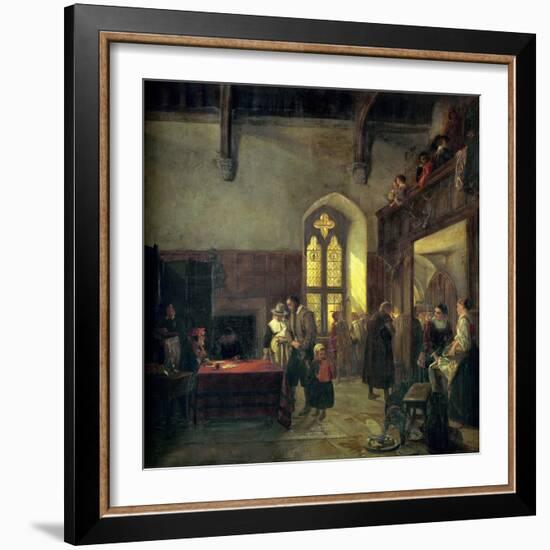 Rent Day at Haddon Hall-John Callcott Horsley-Framed Giclee Print