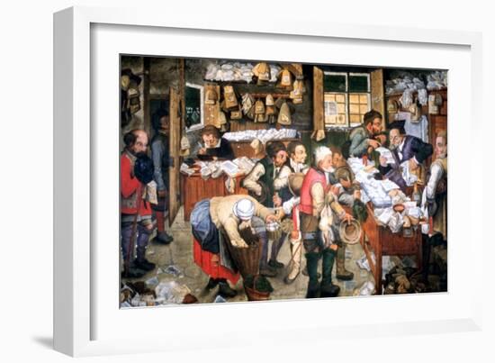 Rent Day, C1584-1638-Pieter Brueghel the Younger-Framed Giclee Print