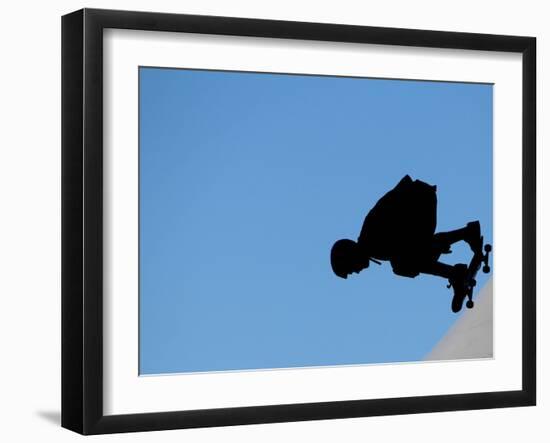 Renton Millar Competes at a Vertical International Skateboard Competition in Rio De Janeiro--Framed Photographic Print