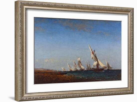 Rentrée des pêcheurs à Martigues-Ziem Félix-Framed Giclee Print