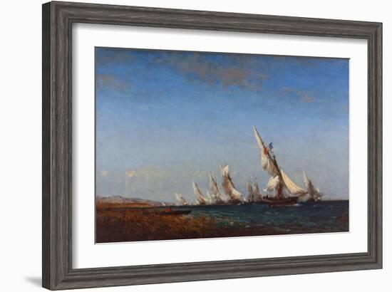 Rentrée des pêcheurs à Martigues-Ziem Félix-Framed Giclee Print