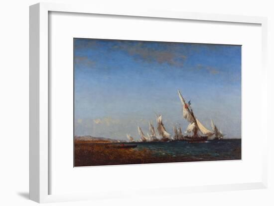 Rentrée des pêcheurs à Martigues-Ziem Félix-Framed Giclee Print