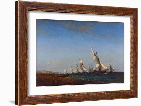 Rentrée des pêcheurs à Martigues-Ziem Félix-Framed Giclee Print