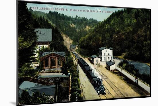 Rentzschmühle Pöhl Vogtland, Bahnstation, Zieher-null-Mounted Giclee Print