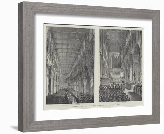 Reopening of the Restored Nave of St Alban's Abbey-Frank Watkins-Framed Giclee Print