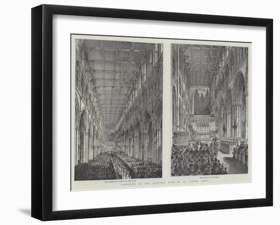 Reopening of the Restored Nave of St Alban's Abbey-Frank Watkins-Framed Giclee Print