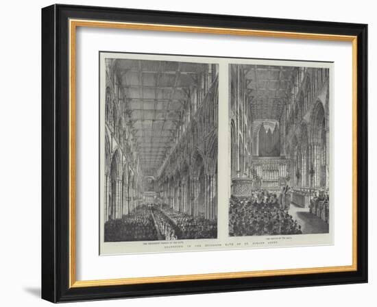 Reopening of the Restored Nave of St Alban's Abbey-Frank Watkins-Framed Giclee Print