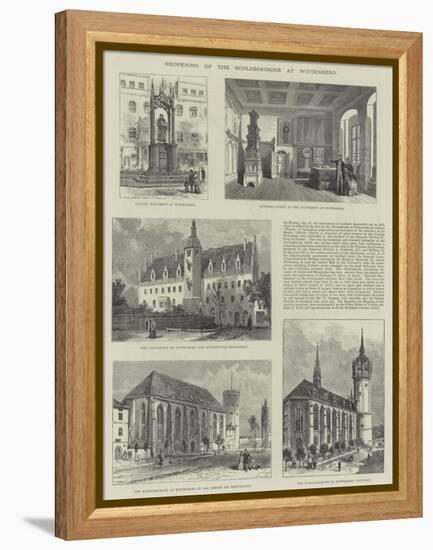 Reopening of the Schlosskirche at Wittenberg-null-Framed Premier Image Canvas