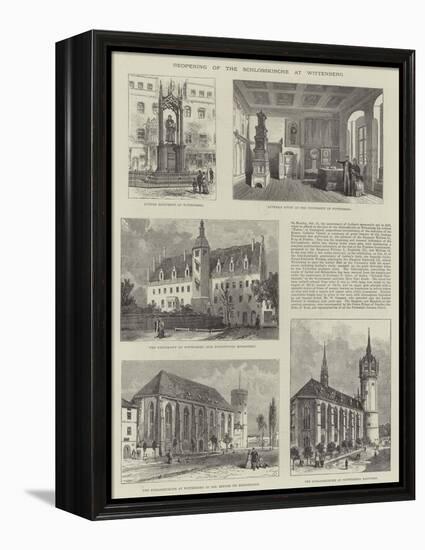 Reopening of the Schlosskirche at Wittenberg-null-Framed Premier Image Canvas