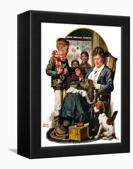 "Repairing Pants,"January 29, 1927-Frederic Stanley-Framed Premier Image Canvas