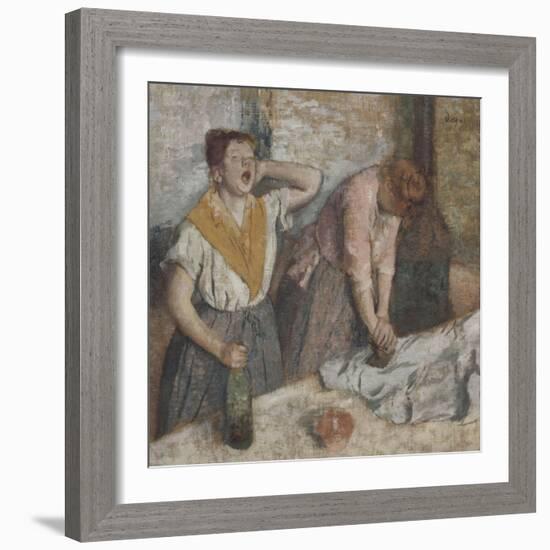 Repasseuses-Edgar Degas-Framed Giclee Print