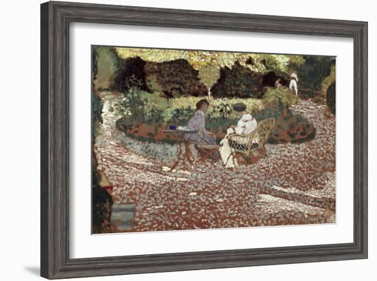 Repast in a Garden-Edouard Vuillard-Framed Art Print