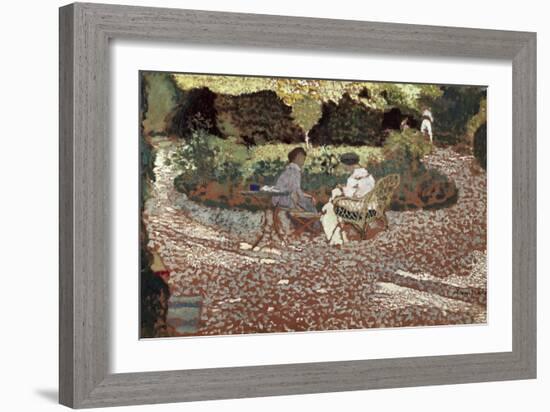 Repast in a Garden-Edouard Vuillard-Framed Art Print