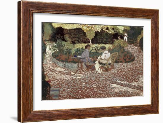 Repast in a Garden-Edouard Vuillard-Framed Art Print