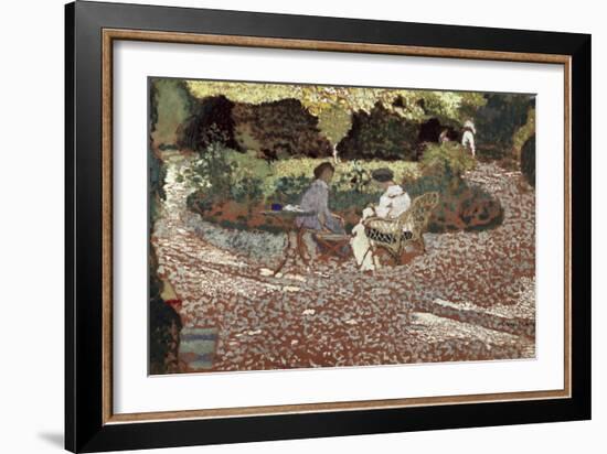 Repast in a Garden-Edouard Vuillard-Framed Art Print