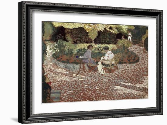 Repast in a Garden-Edouard Vuillard-Framed Art Print