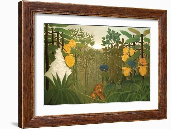 Repast of the Lion-Henri Rousseau-Framed Art Print