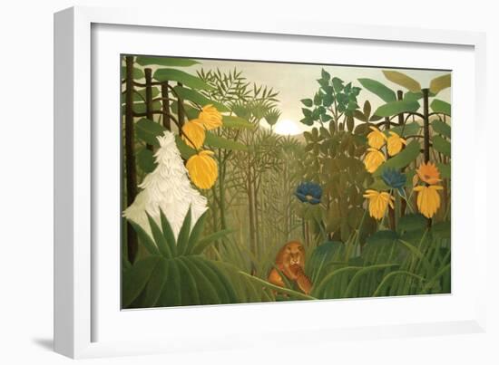 Repast of the Lion-Henri Rousseau-Framed Art Print