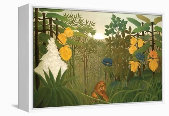 Repast of the Lion-Henri Rousseau-Framed Stretched Canvas