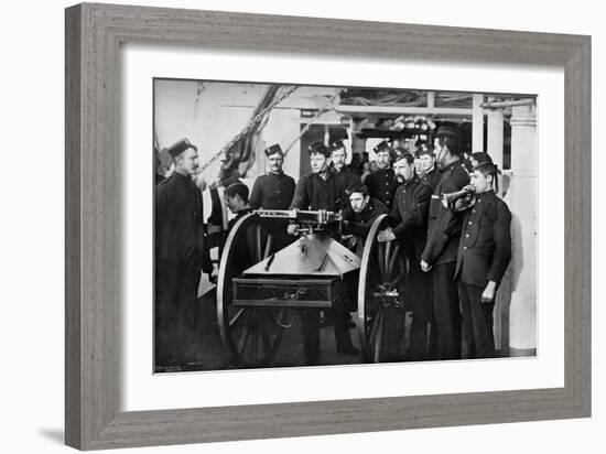 Repel Boarders Exercise, Sheerness Gunnery School, Kent, 1896-Gregory & Co-Framed Giclee Print
