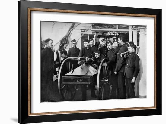 Repel Boarders Exercise, Sheerness Gunnery School, Kent, 1896-Gregory & Co-Framed Giclee Print