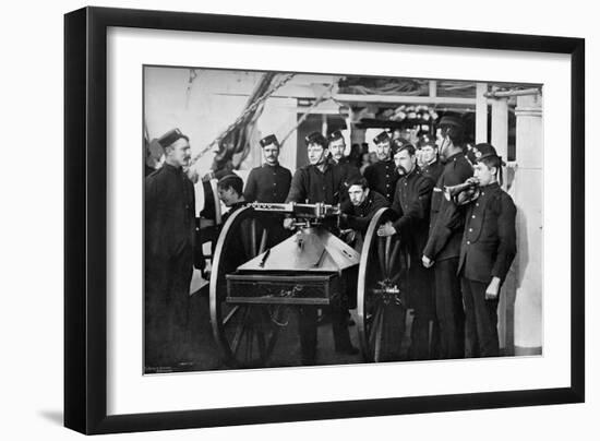 Repel Boarders Exercise, Sheerness Gunnery School, Kent, 1896-Gregory & Co-Framed Giclee Print