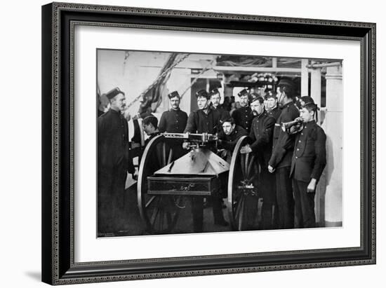 Repel Boarders Exercise, Sheerness Gunnery School, Kent, 1896-Gregory & Co-Framed Giclee Print