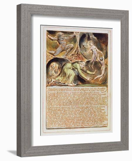 Repelling Weeping Enion...' Plate 87 from 'Jerusalem'-William Blake-Framed Giclee Print