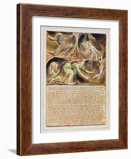 Repelling Weeping Enion...' Plate 87 from 'Jerusalem'-William Blake-Framed Giclee Print