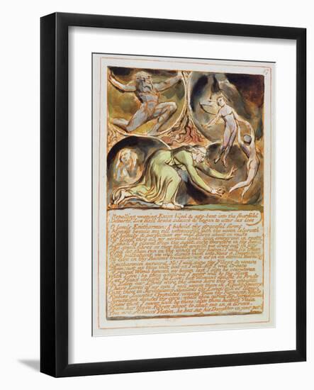 Repelling Weeping Enion...' Plate 87 from 'Jerusalem'-William Blake-Framed Giclee Print