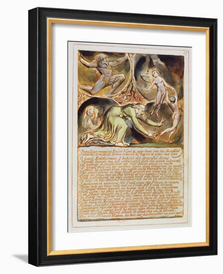 Repelling Weeping Enion...' Plate 87 from 'Jerusalem'-William Blake-Framed Giclee Print