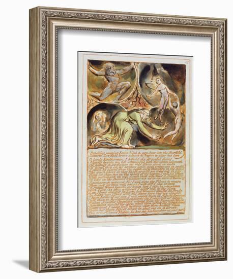 Repelling Weeping Enion...' Plate 87 from 'Jerusalem'-William Blake-Framed Giclee Print