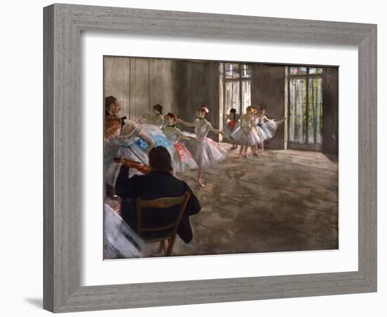 Repetition au Foyer, c.1875-Edgar Degas-Framed Giclee Print