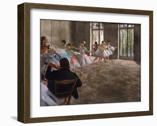 Repetition au Foyer, c.1875-Edgar Degas-Framed Giclee Print