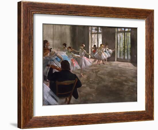 Repetition au Foyer, c.1875-Edgar Degas-Framed Giclee Print