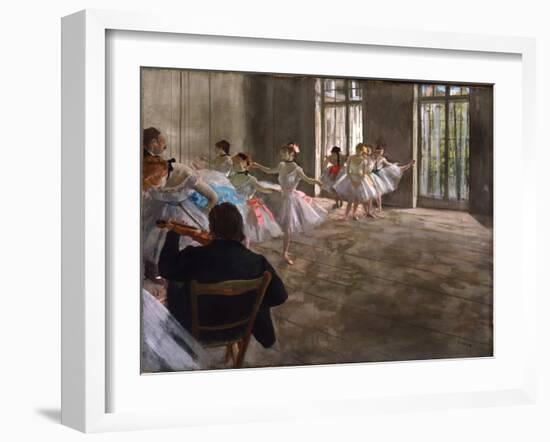 Repetition au Foyer, c.1875-Edgar Degas-Framed Giclee Print