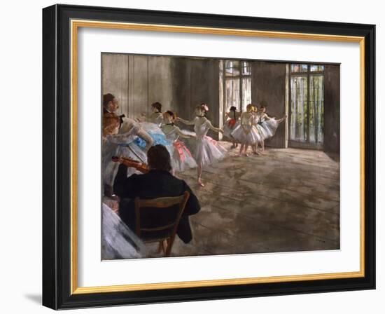 Repetition au Foyer, c.1875-Edgar Degas-Framed Giclee Print